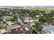 Scenic aerial view of homes along the waterfront with private docks and canal access at 648 Geneva Pl, Tampa, FL 33606