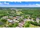Neighborhood aerial view with lush greenery, well-spaced homes, and a serene pond nearby at 6801 Summer Cove Dr, Riverview, FL 33578