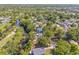 An aerial view of the property situated among lush greenery, with a canal winding through a residential neighborhood at 6807 River Rd, Tampa, FL 33615