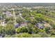 Beautiful aerial view of a home surrounded by mature trees and a tranquil waterway at 6807 River Rd, Tampa, FL 33615