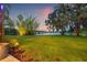 Picturesque backyard overlooking a serene lake featuring lush greenery and an elegant landscape at 9712 Tree Tops Lake Rd, Tampa, FL 33626