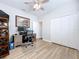 Bright and spacious office with hard wood floors, closet, and ceiling fan at 11614 Ashton Field Ave, Riverview, FL 33579