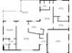 Detailed floor plan showcasing spacious living room, kitchen, bedrooms, garage, screened porch, and foyer at 4124 Herrick Ln, Sarasota, FL 34241