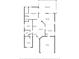 This floor plan highlights the home's layout with a screened porch and multiple bedrooms at 5826 Taywood Dr, Tampa, FL 33624