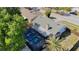 Aerial view of the screened in pool and backyard at 6682 Mauna Loa Blvd, Sarasota, FL 34241