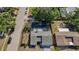 Aerial view of the property featuring the screened pool and backyard at 6682 Mauna Loa Blvd, Sarasota, FL 34241
