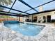 Serene swimming pool with a screened enclosure and a spacious patio for lounging at 6682 Mauna Loa Blvd, Sarasota, FL 34241