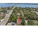 Beautiful aerial view shows the neighborhood with stunning waterfront views; a short drive to the beach at 7705 4Th W Ave, Bradenton, FL 34209
