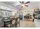Elegant dining room featuring a table with chairs, neutral walls, open to other rooms perfect for Gathering gatherings at 817 S West Shore Blvd, Tampa, FL 33609