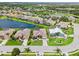 Community aerial view featuring well-maintained homes, lush landscaping, and scenic waterways at 8521 30Th E St, Parrish, FL 34219
