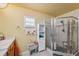 Bathroom featuring a glass-enclosed shower and modern fixtures at 13238 Asbury St, Spring Hill, FL 34609
