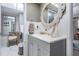 Bathroom featuring gray vanity and neutral finishes at 147 Bluff View Dr # 105, Belleair Bluffs, FL 33770