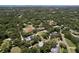 Aerial view showcasing a residential area with lush greenery and well-spaced homes at 1861 Royal Oak E Pl, Dunedin, FL 34698