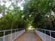 A shaded walking trail under a canopy of green trees, perfect for a peaceful nature walk at 1861 Royal Oak E Pl, Dunedin, FL 34698