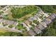 Aerial view of the community, showcasing the neighborhood layout with many trees at 19418 Butterwood Ln, Lutz, FL 33558