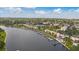 Waterfront condos aerial view with private boat docks and beautiful city views at 2424 W Tampa Bay Blvd # G204, Tampa, FL 33607