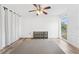 Bedroom featuring wood-look floors and a ceiling fan at 2424 W Tampa Bay Blvd # G204, Tampa, FL 33607