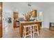 Modern kitchen offers granite countertops, stainless steel appliances, and a breakfast bar with seating at 2424 W Tampa Bay Blvd # G204, Tampa, FL 33607