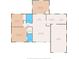 Detailed floor plan showcasing the layout of the home, including bedrooms, living room, and attached garage at 4922 Bola St, New Port Richey, FL 34652