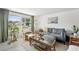 Bright living room with large windows and a comfortable sofa at 4922 Bola St, New Port Richey, FL 34652