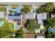 Aerial view of the property, highlighting its private pool, backyard and proximity to neighboring houses at 6453 5Th N Ave, St Petersburg, FL 33710