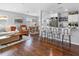 Open living space features a modern kitchen and comfortable living area at 6453 5Th N Ave, St Petersburg, FL 33710
