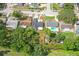 Bird's eye view of the property with mature trees, a well-maintained lawn, and in a quiet neighborhood at 8499 101St Ave, Seminole, FL 33777