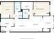 Detailed floor plan highlighting the layout of the home, including the kitchen, bedrooms, and living spaces at 1206 10Th Se Cir, Largo, FL 33771