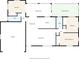 Detailed floor plan illustrating the layout of the home, including the living areas, bedrooms, and garage at 13795 Antigua Dr, Seminole, FL 33776