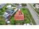 Showcases the home, landscaping, and nearby community amenities from above at 1414 75Th Nw St, Bradenton, FL 34209
