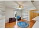 Bedroom with shelving, desk, closet, and ceiling fan at 1414 75Th Nw St, Bradenton, FL 34209