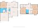 Two-story floor plan featuring a kitchen, primary bedroom, living room, and a garage at 17342 Lawn Orchid Loop, Land O Lakes, FL 34638
