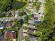 Neighborhood aerial view showcases the community with mature trees and residential streets at 2043 Wrangler Dr, Brandon, FL 33511