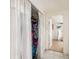Hallway with open closet, providing convenient storage solutions at 214 W Hanna Ave # A, Tampa, FL 33604