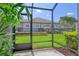 Covered and screened patio offers views of the backyard and a serene outdoor living space at 2487 Golden Pasture Cir, Clearwater, FL 33764