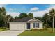 Charming single-story home with a two-car garage, landscaped yard, and classic design at 3072 Pink Gerbera Sq, Plant City, FL 33566