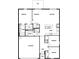 Detailed floor plan showcasing a 3-bedroom layout with an open-concept kitchen and living area at 3072 Pink Gerbera Sq, Plant City, FL 33566