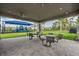 Covered outdoor seating area overlooking the playground offers a great spot for relaxation while play at 3197 Acacia Bay Ave, Wesley Chapel, FL 33543