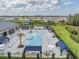 Community pool with ample seating and resort-style amenities at 3197 Acacia Bay Ave, Wesley Chapel, FL 33543