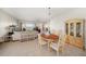 Open-concept living and dining area with water views at 43 Edgewater Dr, Dunedin, FL 34698