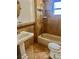 Bathroom featuring decorative tile, a bathtub, a vanity sink, and ample natural light at 4634 Iris N St, St Petersburg, FL 33714