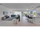Open-concept living area with modern decor, sleek flooring, and a seamless flow to the kitchen at 5415 Limelight Dr, Apollo Beach, FL 33572