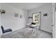 Functional office space with a simple desk setup and a view of the outdoors at 5415 Limelight Dr, Apollo Beach, FL 33572