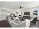 Spacious living room featuring open floor plan, modern furniture, neutral tones, and ample natural light at 5709 N 20Th St, Tampa, FL 33610