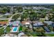 A serene aerial view of the property with a well-manicured lawn and inviting fenced-in backyard at 6554 34Th N Ave, St Petersburg, FL 33710