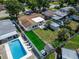 Backyard featuring lush lawn, white privacy fence, and plenty of green foliage at 6554 34Th N Ave, St Petersburg, FL 33710