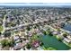 Scenic aerial shot of a neighborhood near a serene lake, showcasing community living at 6561 Exeter Ct, Seminole, FL 33772