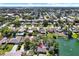 Lovely aerial view of a neighborhood featuring homes near a tranquil lake and lush greenery at 6561 Exeter Ct, Seminole, FL 33772