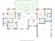 Detailed floor plan showcasing the layout of the home including the bedrooms, bathrooms, and living areas at 6561 Exeter Ct, Seminole, FL 33772