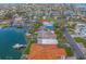 Scenic aerial view of waterfront houses, each with a private dock, amidst tranquil canals at 735 123Rd Ave, Treasure Island, FL 33706